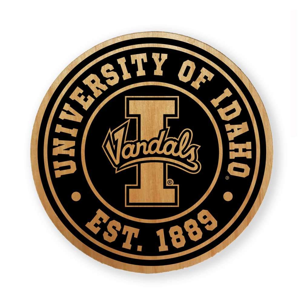 NCAA Alderwood Round Coasters Set of 4 - Premium Wood Drink Coasters for Beer, Wine & Coffee - Perfect for Game Day, Home Bar & Office Use