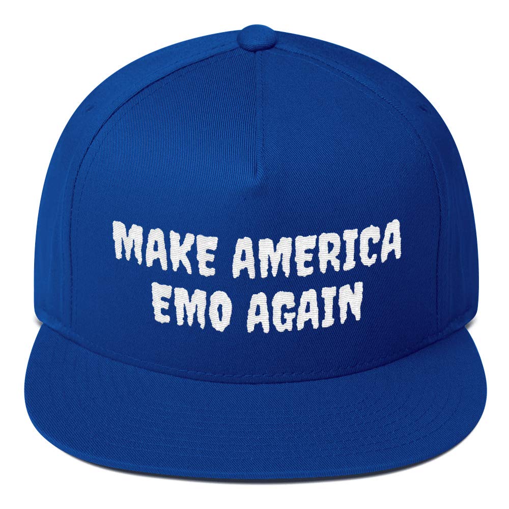 Make America Emo Again Snapback Hat - Embroidered Cotton Baseball Cap for Men & Women - Perfect for Concerts, Festivals and Streetwear Fashion