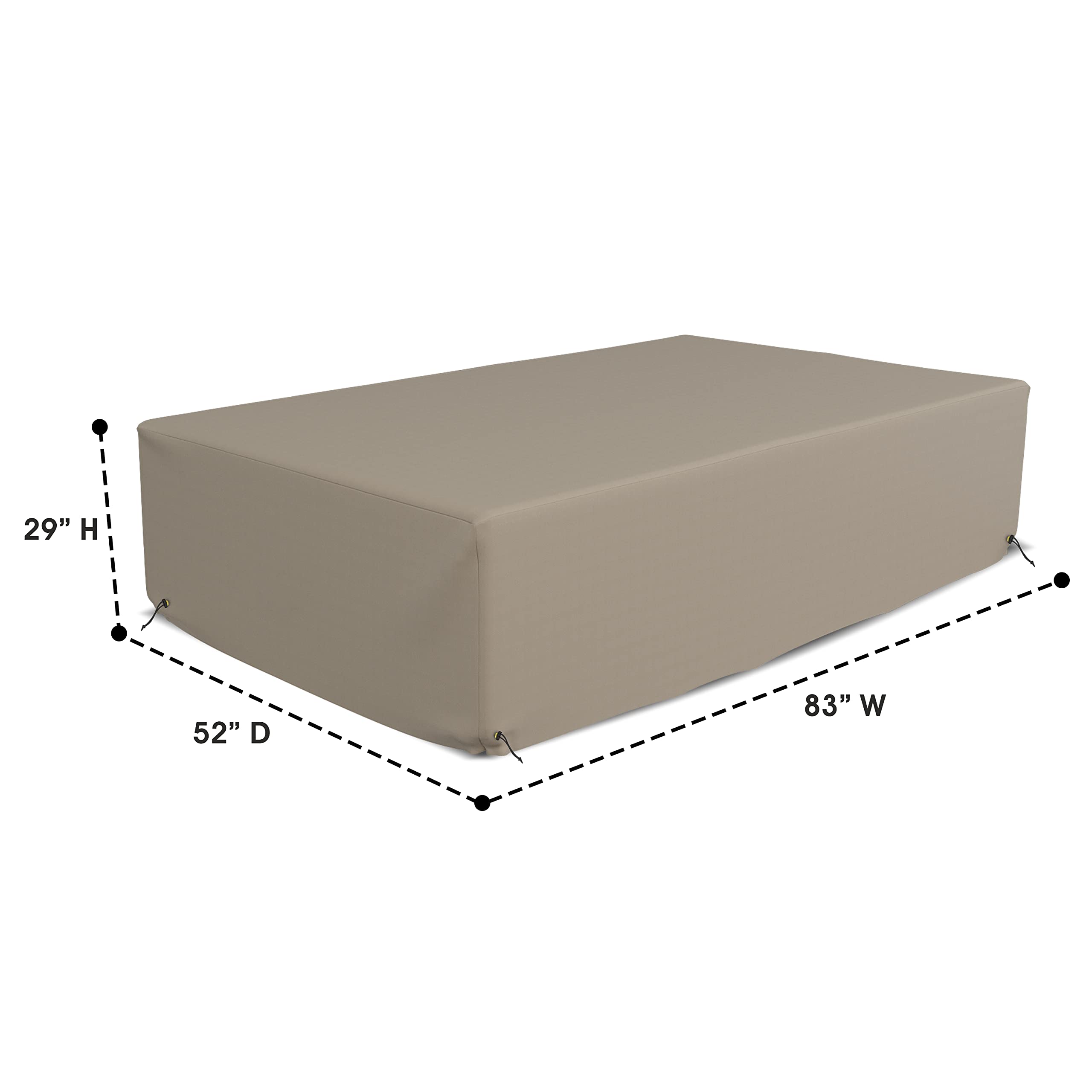 Premium 160 GSM PVC Embossed Waterproof Patio Sectional Sofa Set Cover with Drawstring - Snug Fit for Outdoor Furniture (83