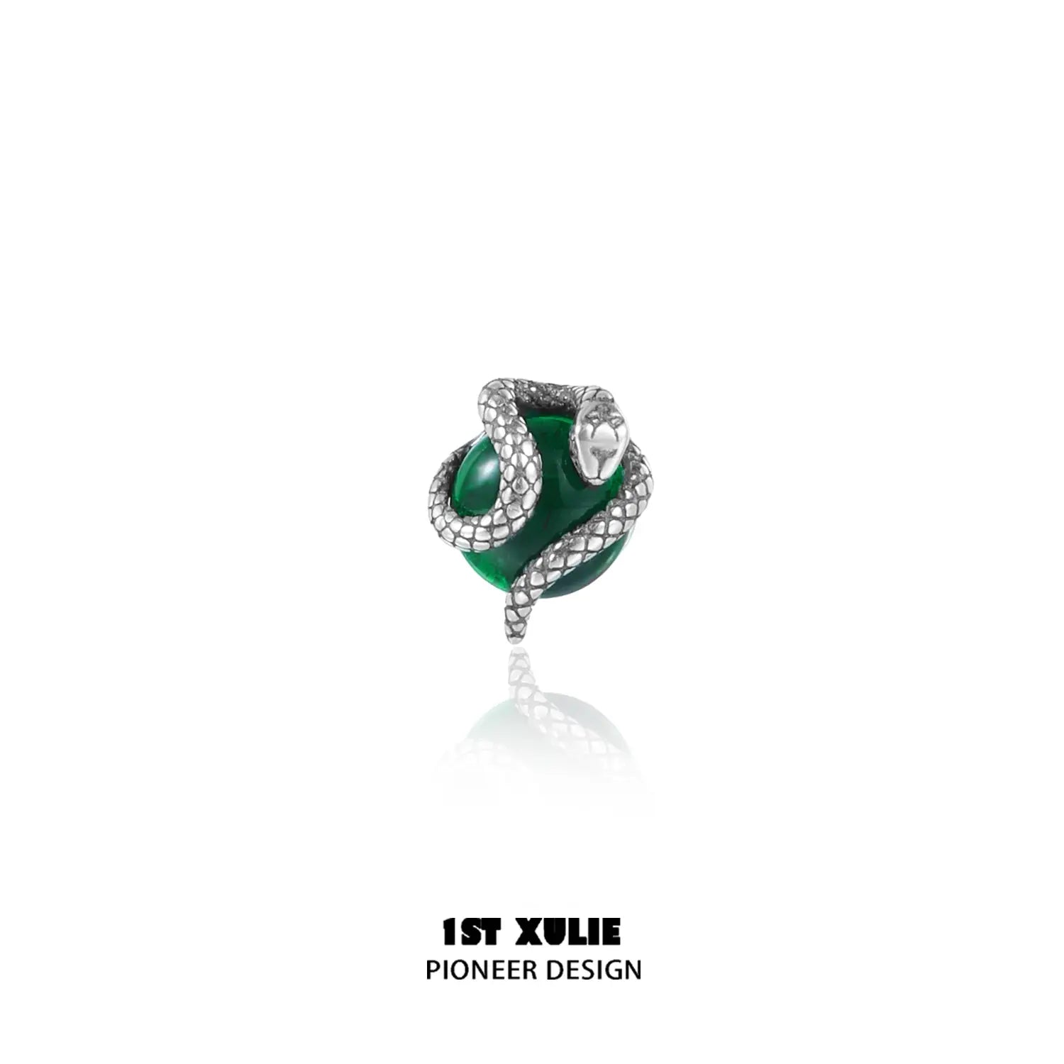 single green earring