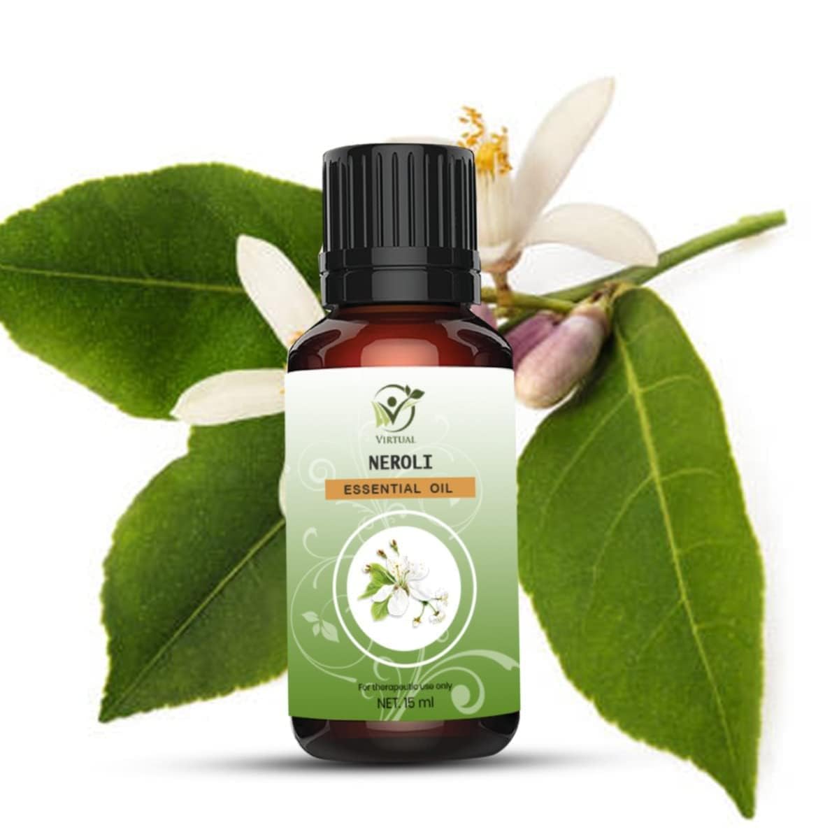 100% Pure Neroli Essential Oil - Undiluted, Therapeutic Grade for Anti-Aging, Acne, Dry Skin & Wrinkles - Aromatherapy & Skincare (15ml) - Perfect for Massage, Diffusers & DIY Beauty Products