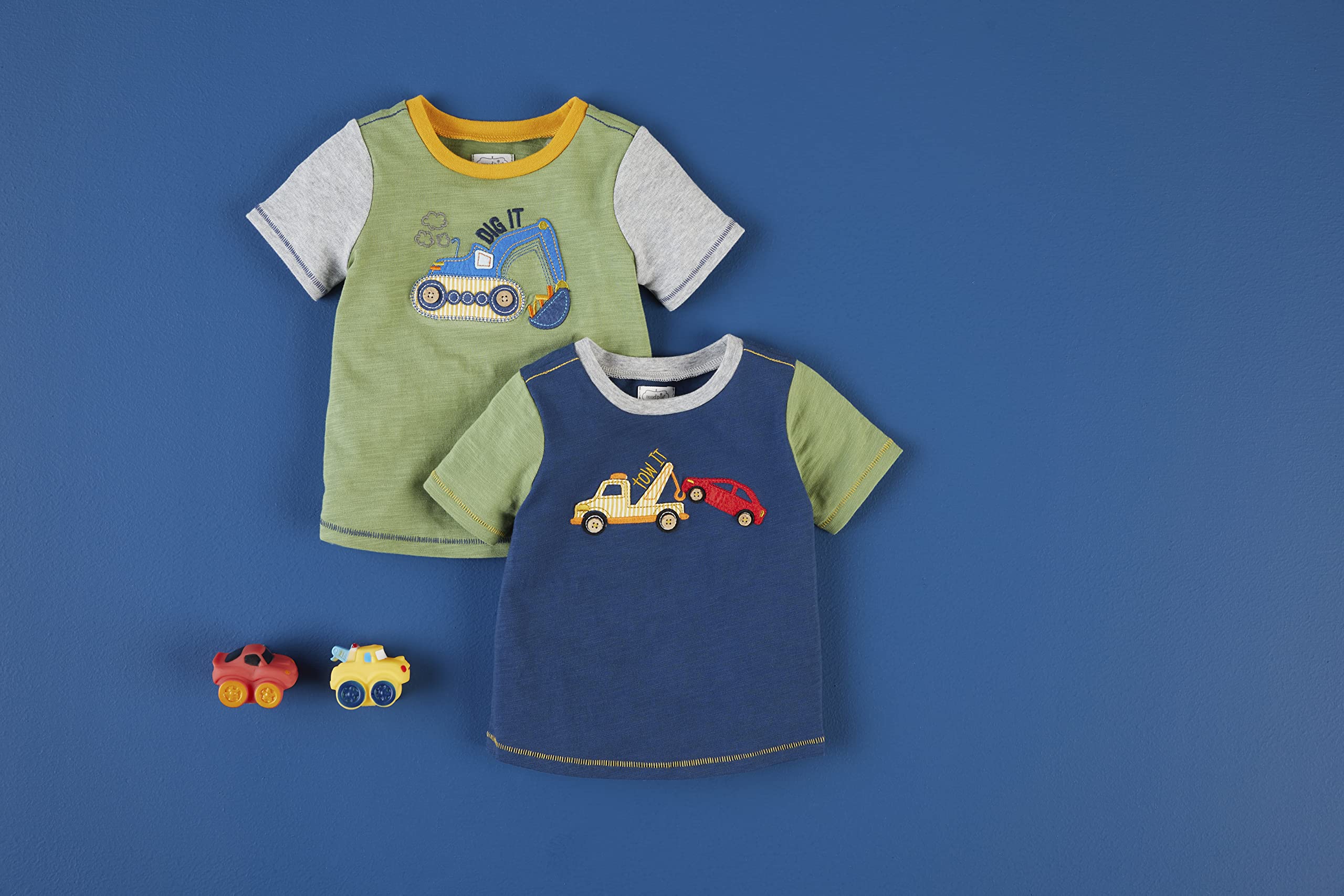 Adorable Mud Pie Baby Boys Transportation Graphic Tee Shirt - Cute Short Sleeve Cotton T-Shirt for Toddlers - Perfect for Playdates, Daycare & Family Outings