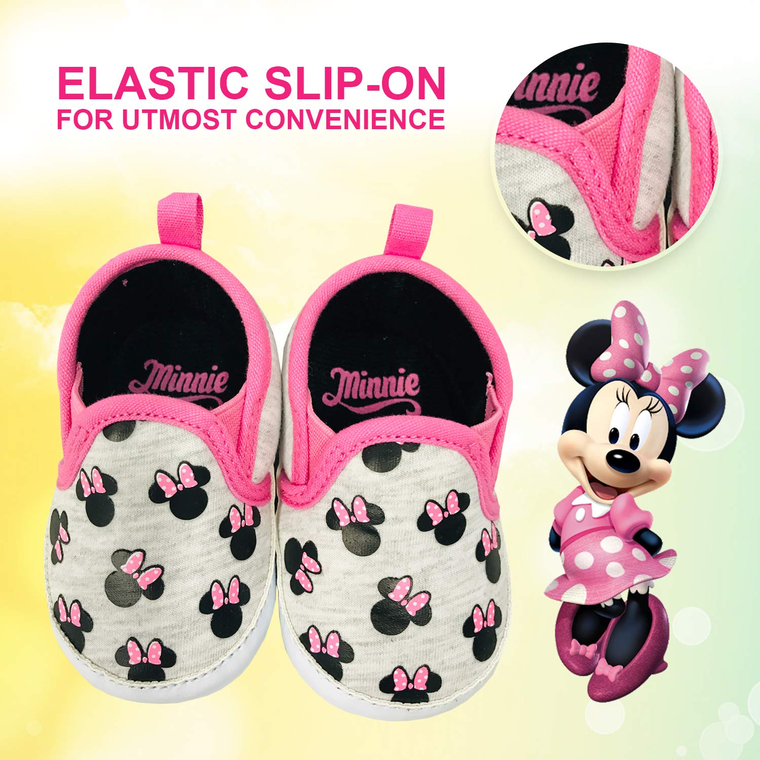 Disney Mickey Mouse Red & Black Baby Shoes for Boys & Girls - Soft & Comfortable First Walkers for Infants & Toddlers - Perfect for Everyday Wear, Playtime & Special Occasions