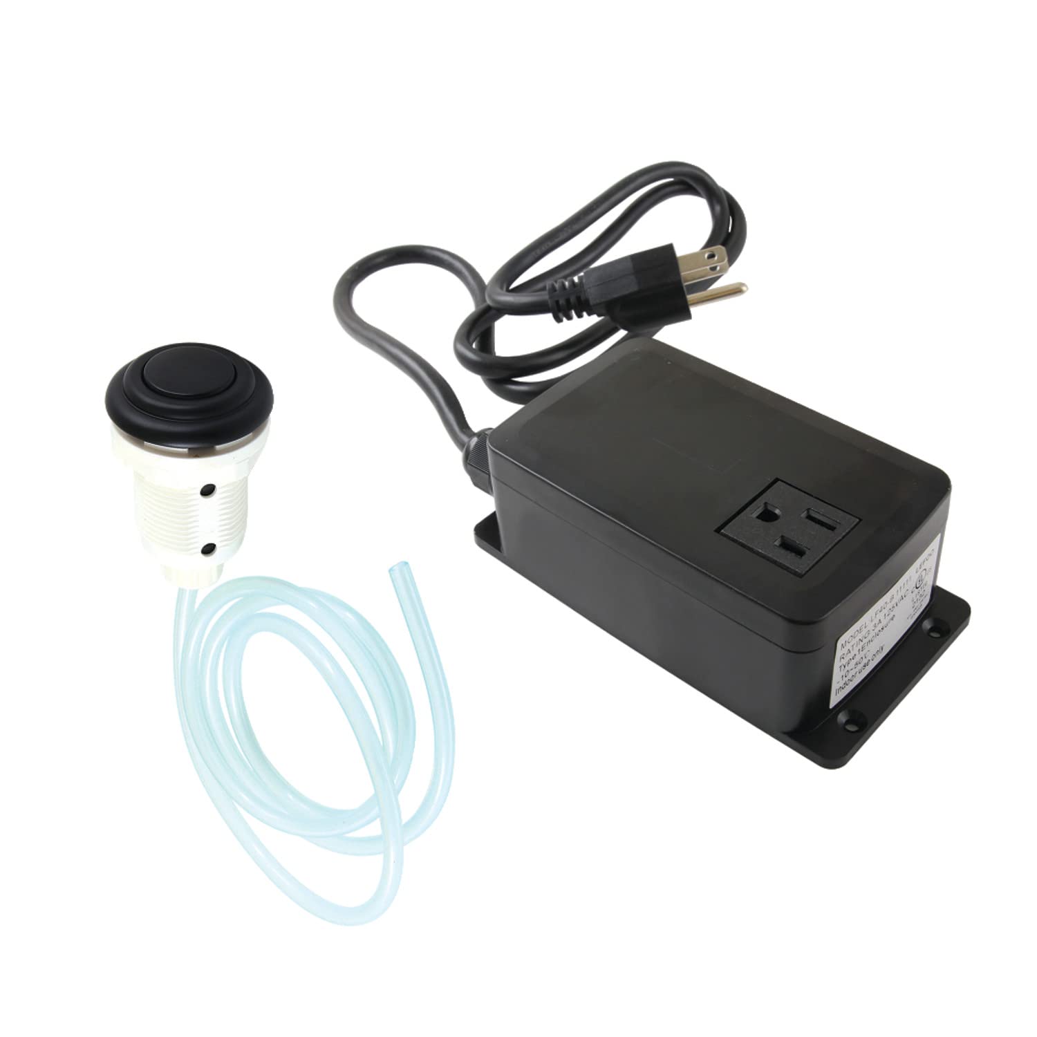 Kingston Brass KATSK310 Gourmetier Single Outlet Garbage Disposal Air Switch Kit in Matte Black - Perfect for Kitchen Sink Waste Disposal Systems