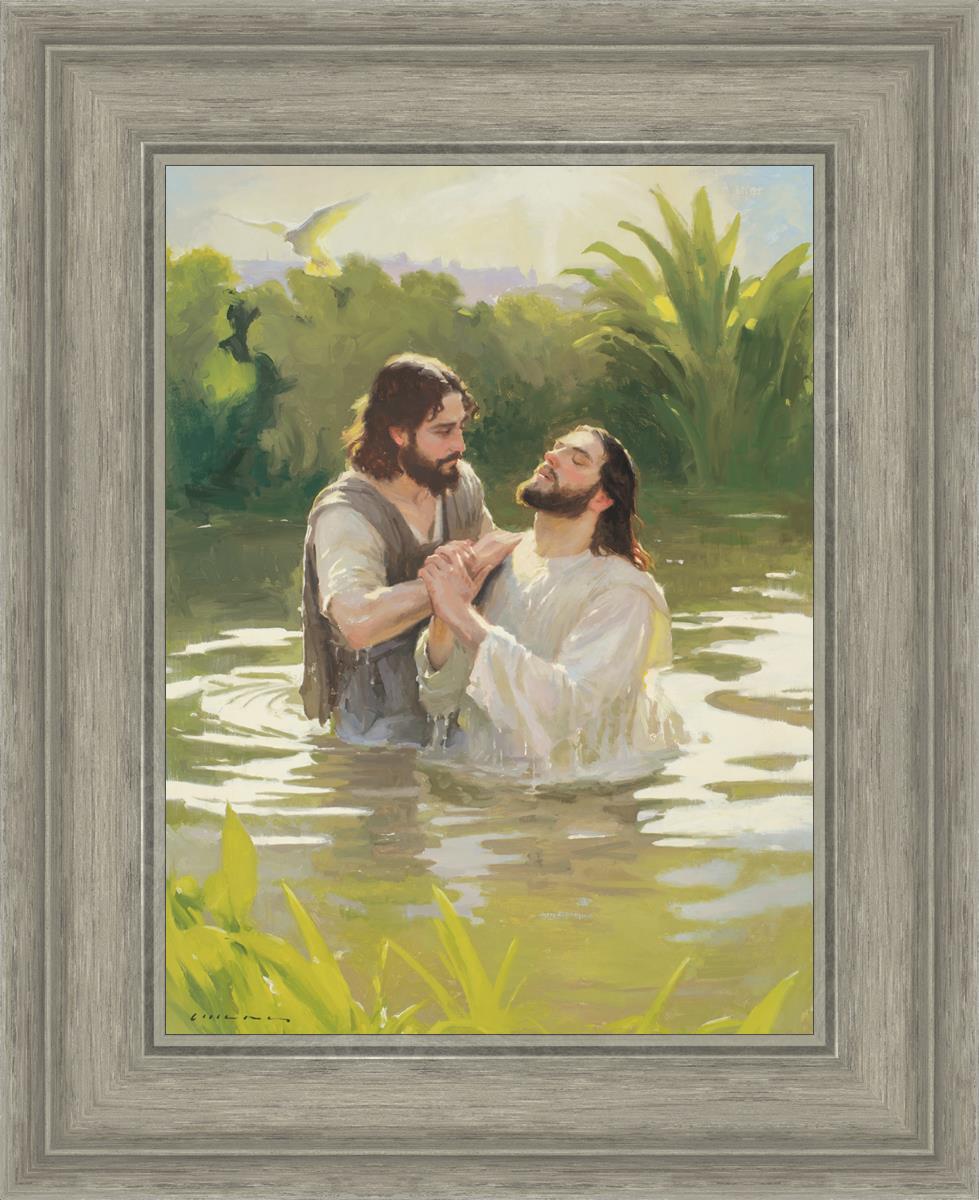 Baptism of The Savior - Religious Christian Wall Art for Home & Church Decor - Perfect for Baptism Ceremonies & Spiritual Inspiration