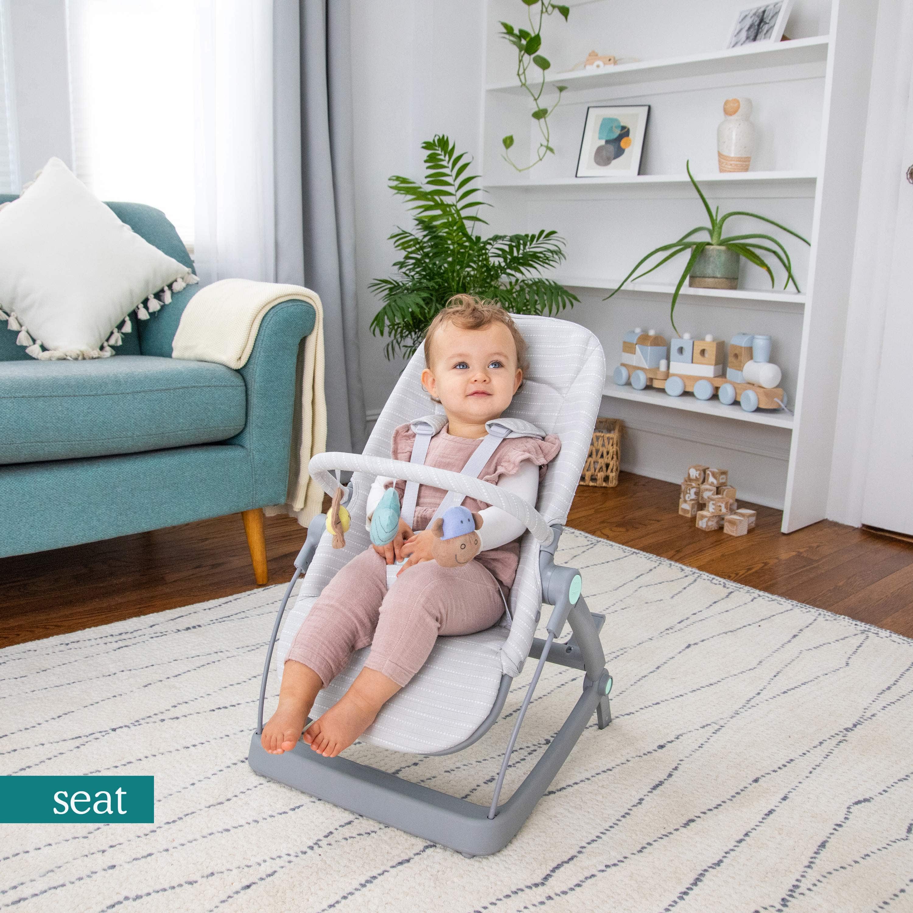 Aden+Anais 3-in-1 Baby Rocker Bouncer Seat - Convertible Infant Lounger for Newborns & Toddlers - Perfect for Nursery, Playtime & Travel
