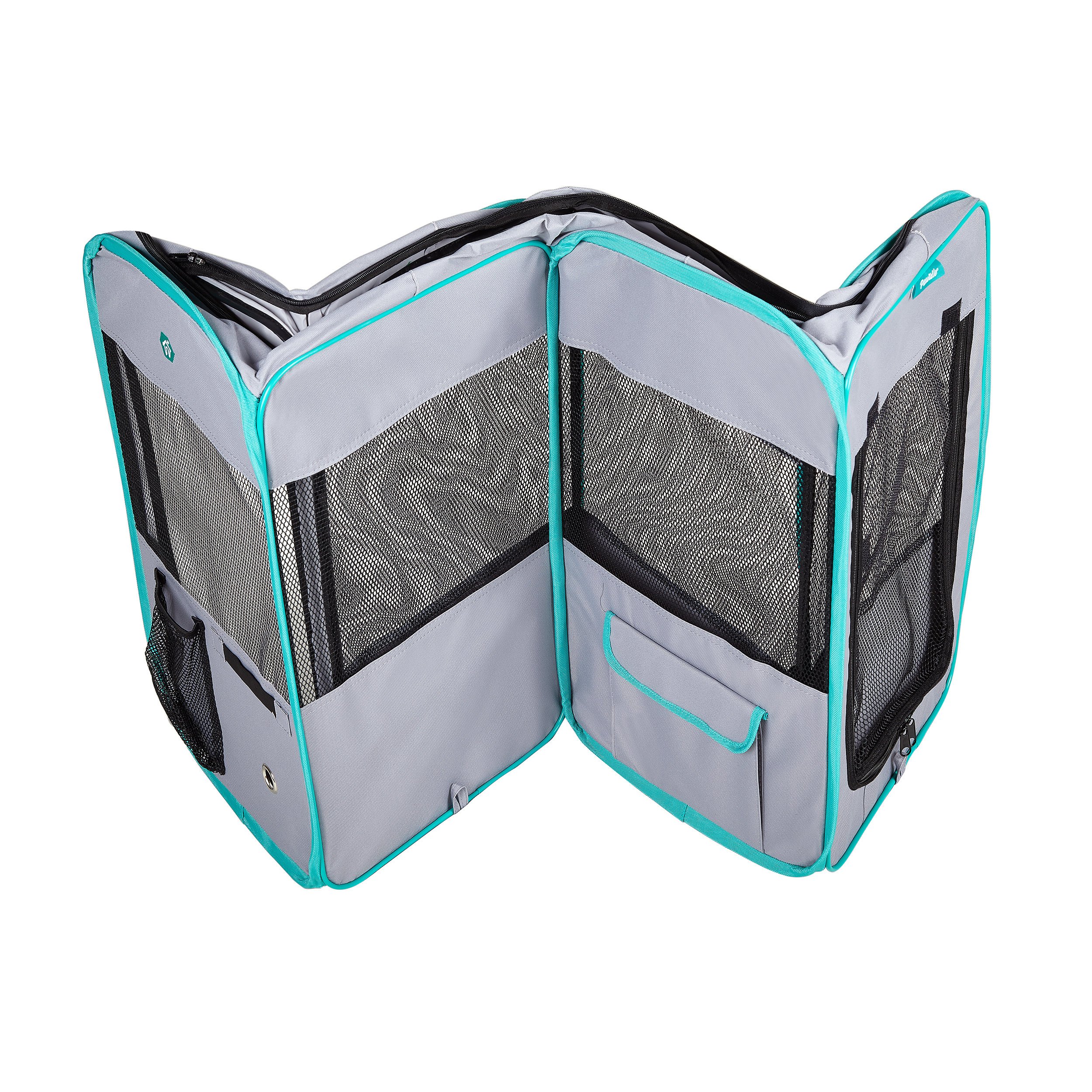 Premium Portable Soft Dog Playpen - Lightweight Pet Exercise Pen with Carry Bag for Dogs, Cats & Small Pets (Small, Grey) - Indoor/Outdoor Use, Travel, Training & Playtime