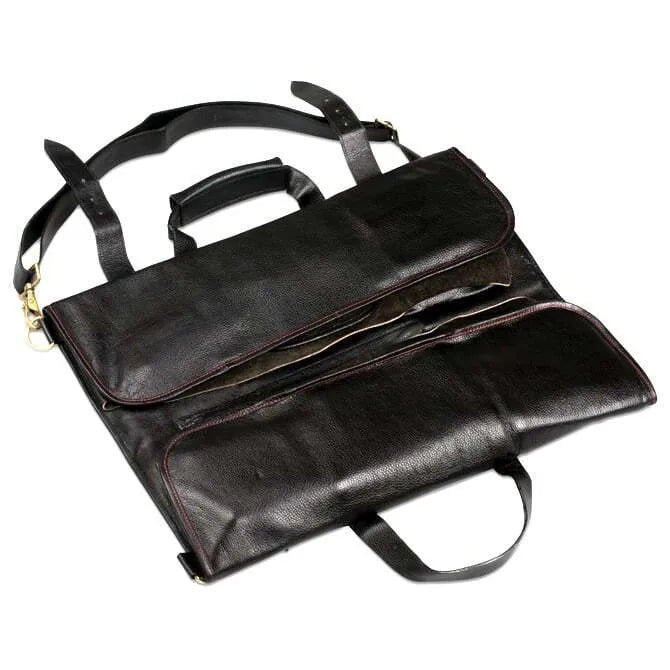 Boldric Leather Knife Bag with 18 Pockets - Premium Chef Knife Roll for Professional Cooks & Culinary Students - Perfect for Kitchen Storage, Travel & Culinary School