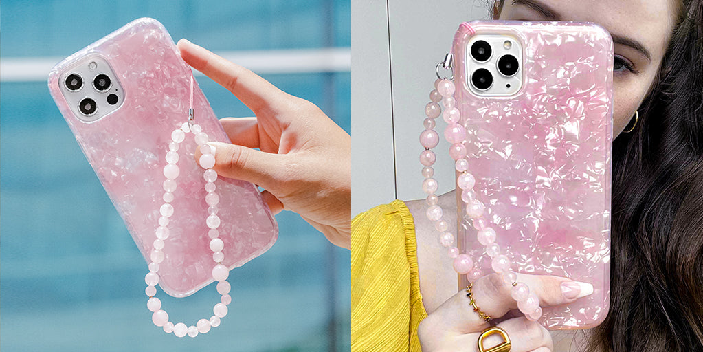 Rose Quartz Phone Charm - Natural Crystal Good Luck Pendant for iPhone, Samsung & More | Perfect for Protection, Meditation & Gifts