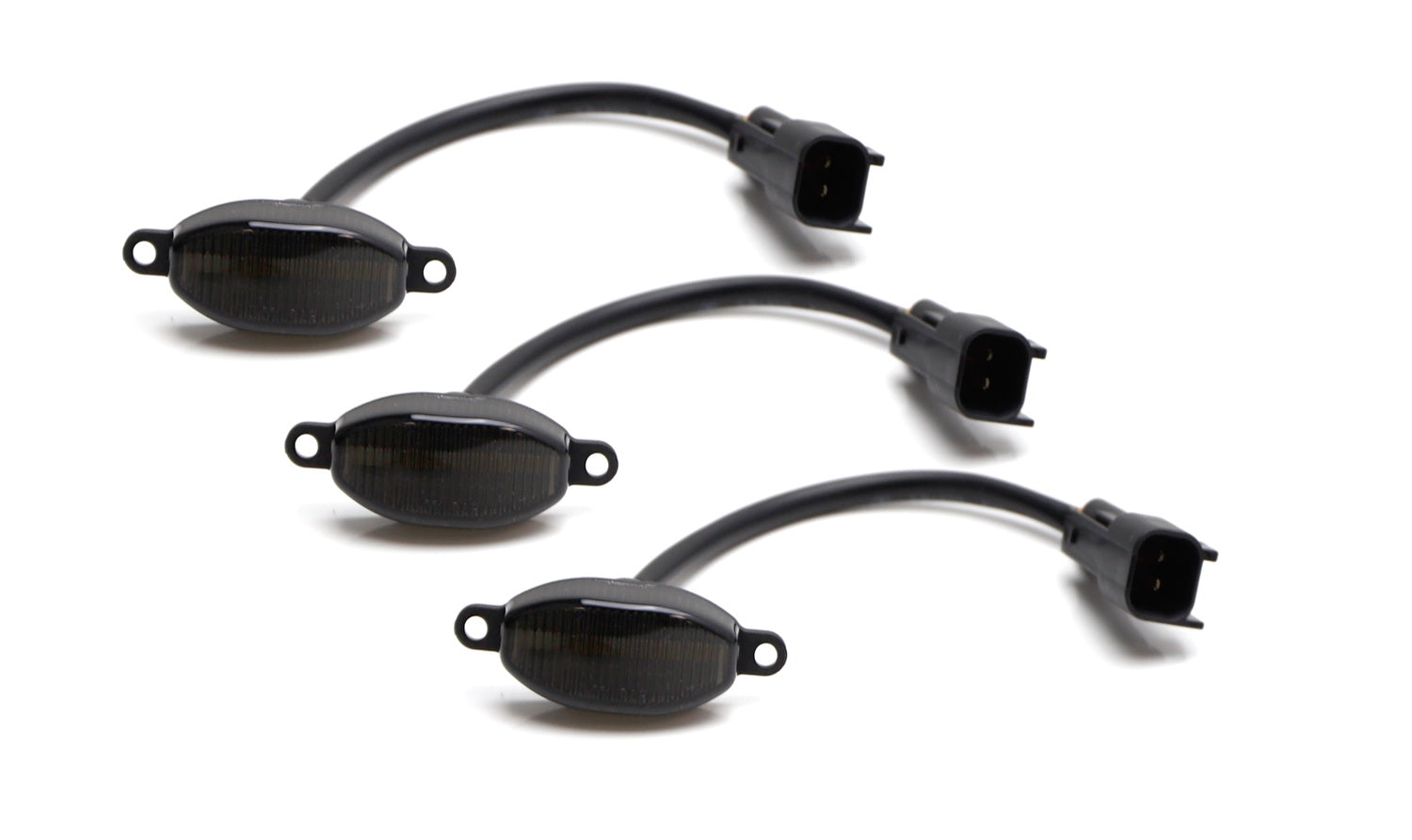 3pcs Smoked 12 SMD Amber Yellow LED Front Grille Running Lights for Ford Raptor - Durable Off-Road Lighting for Trucks & SUVs, Perfect for Night Driving and Adventure Trips