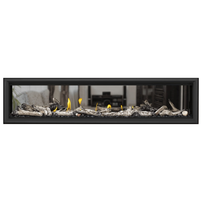 Napoleon Vector 74 See-Through Linear Direct Vent Gas Fireplace - LV74N2 | Modern Home Heating Solution for Living Rooms & Patios