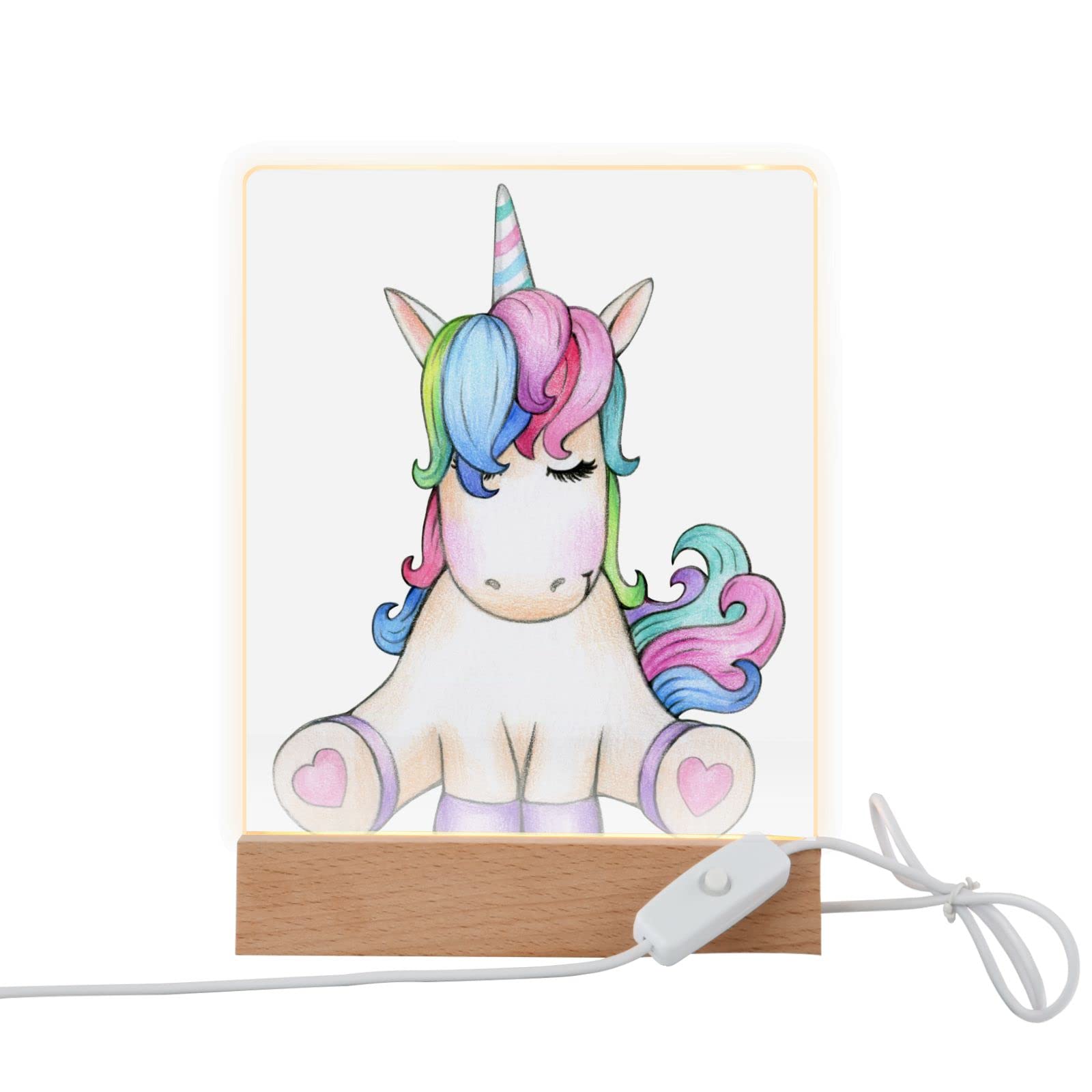 **MCHIVER Cute Unicorn LED Night Light for Kids & Adults - Portable USB-Powered Nightlight for Bedroom, Bathroom, Kitchen - Perfect for Nursery, Kids Room, and Home Decor**    *(Use Scenarios: Ideal for bedtime comfort, soothing night feedings, bathroom safety, and cozy home ambiance.)*