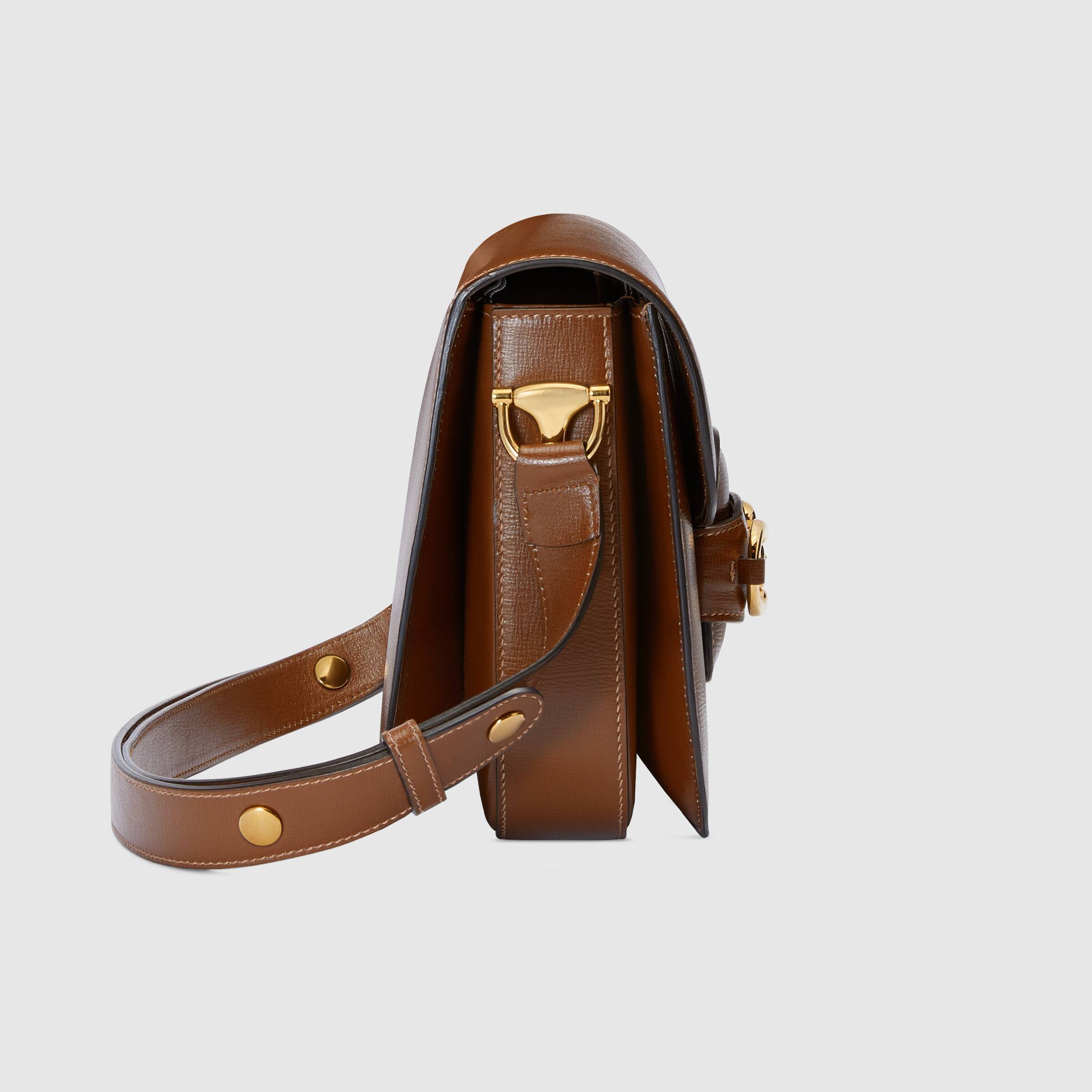 Gucci 1955 Horsebit Shoulder Bag - Genuine Leather Crossbody Bag for Women - Brown Luxury Handbag for Work, Travel & Everyday Use