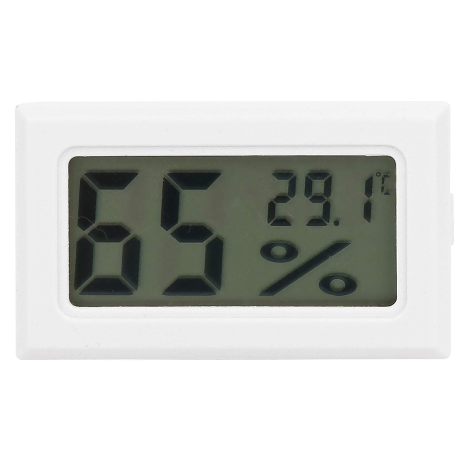 Professional Reptile Temperature & Humidity Gauge - Durable Pet Terrarium Monitor (White) for Reptile Tanks