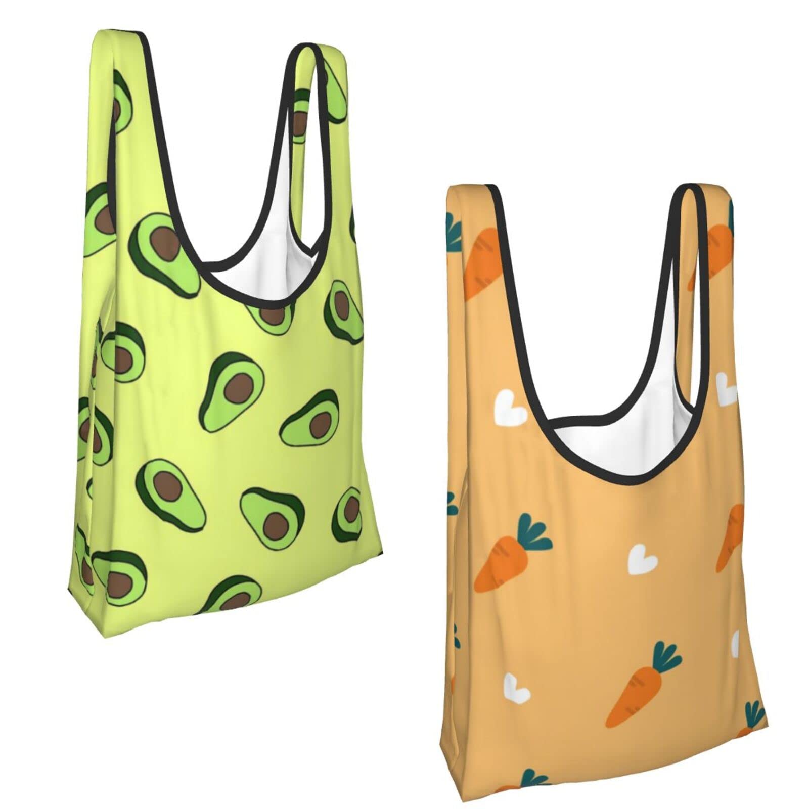 2 Pack Large Foldable Reusable Grocery Bags - 50lbs Capacity Waterproof Shopping Tote Bags - Lightweight & Durable for Groceries, Beach, Travel & Outdoor Activities