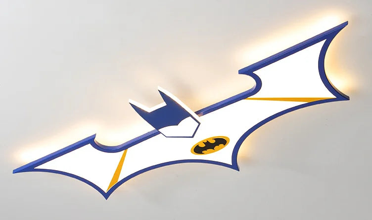 Batman Themed Boys Room Ceiling Light - Superhero Night Light for Kids Bedroom, Nursery & Playroom - DC Comics Inspired LED Ceiling Lamp for Children's Room Decor