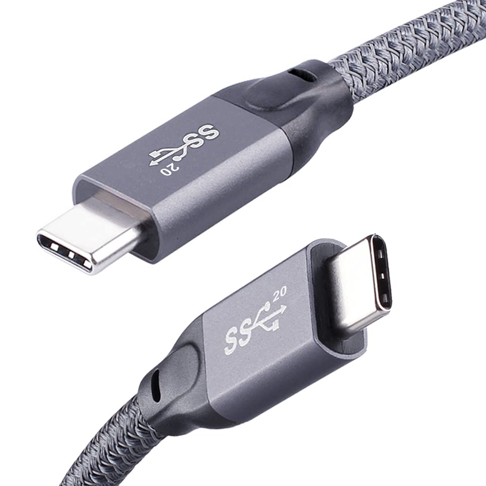 QCEs USB C to USB C Monitor Cable 8K 30Hz 4K 60Hz, 20Gbps USB 3.2 Gen 2x2 Video Display Cable, 5Ft 100W PD Charging Type C Cable - Compatible with Thunderbolt 4/3 MacBook Pro/Air, iPhone 16/15 - Perfect for 4K/8K Monitor Setup, Fast Charging & Data Transfer