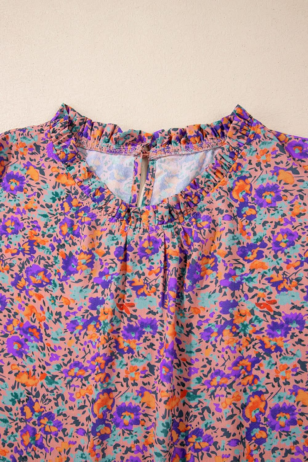 Elegant Purple Floral Blouse for Women - Stylish & Comfortable Top for Casual Outings, Office Wear & Date Nights