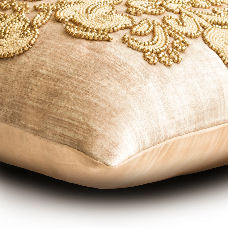 Luxury Gold Velvet Decorative Euro Sham Pillow Cover - Elegant Home Decor for Bedroom, Living Room & Sofa - Perfect for Modern, Classic & Bohemian Interior Design Styles