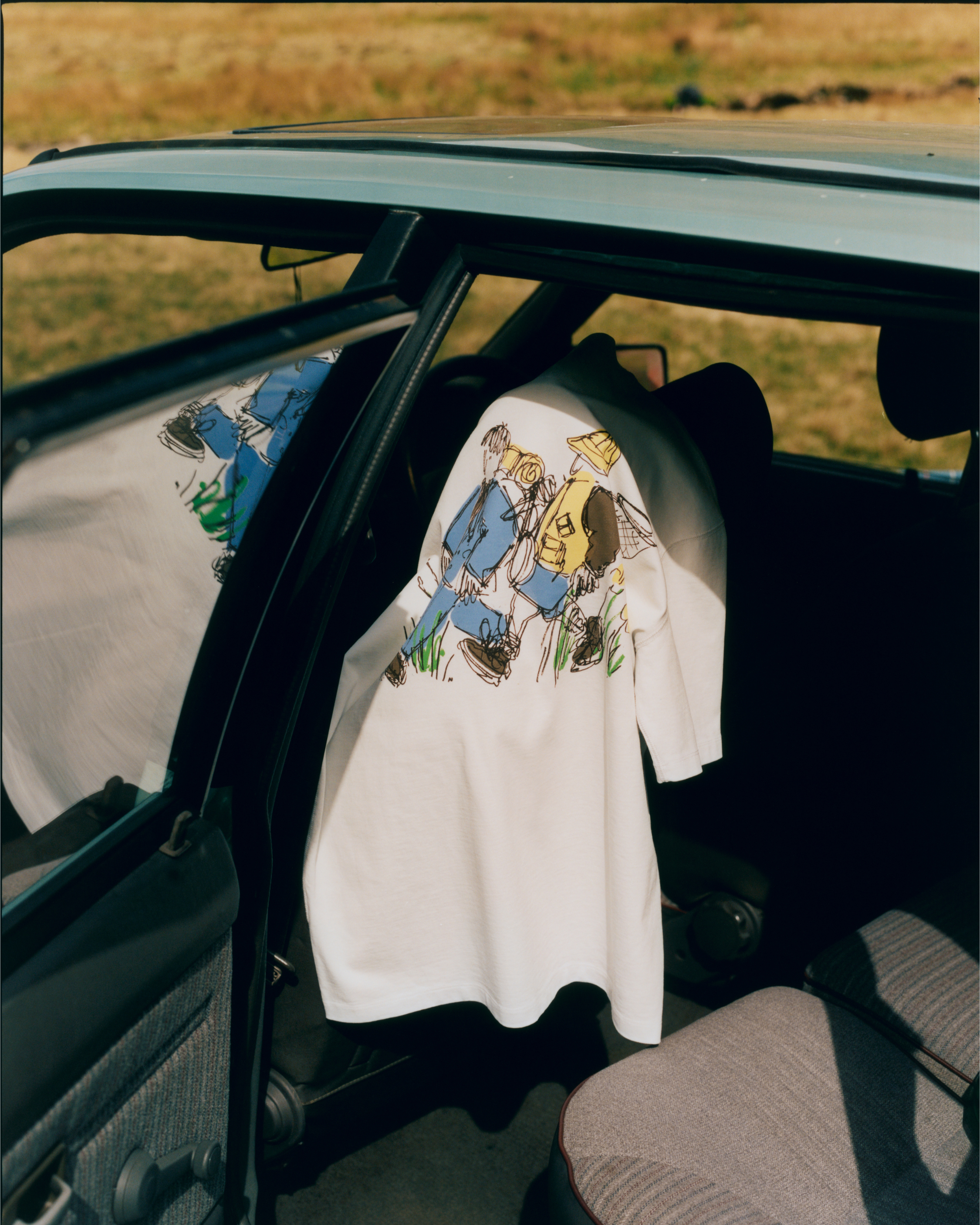 Drake's & New Balance White Graphic T-Shirt for Men - Stylish Casual Tee with Cool Print - Perfect for Streetwear, Gym, and Everyday Outfits