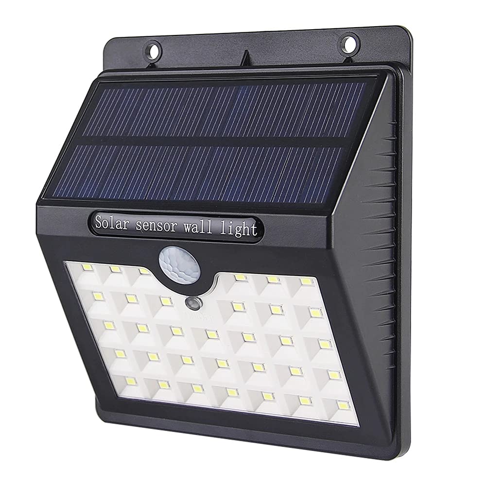 ELEOPTION 2-Pack Solar Motion Sensor Lights - 33 LED Waterproof Outdoor Wall Lights with 3 Lighting Modes | Wireless Solar Powered Security Lights for Garden, Pathway, Patio, and Garage