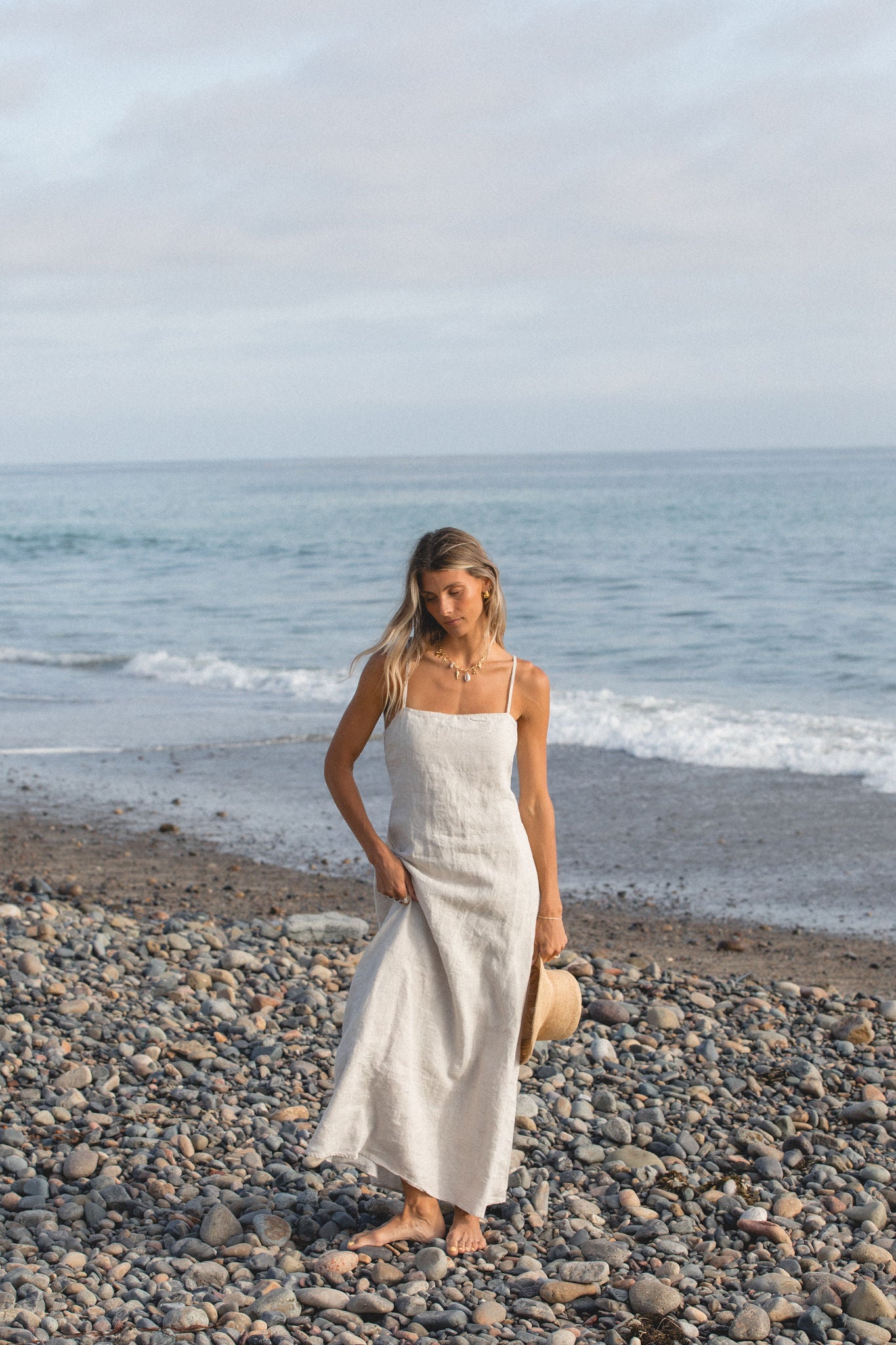 Stylish Sicily Linen Maxi Dress for Women - Breathable Summer Beach Dress, Boho Chic Vacation Outfit, Perfect for Beach Parties, Weddings & Casual Wear