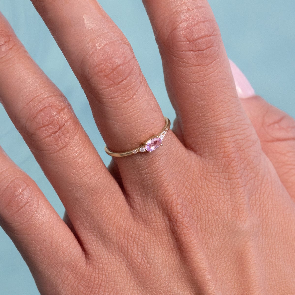 Elegant Morganite Diamond Ring for Women - 14K Rose Gold Engagement Ring, Wedding Band, Anniversary Gift - Perfect for Proposals, Bridal Jewelry & Special Occasions