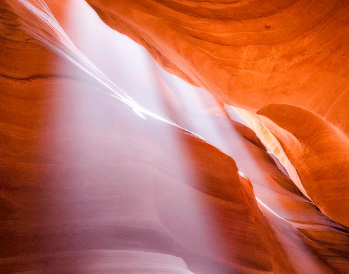 Stunning Antelope Canyon Light Shafts Photography - Natural Sunbeams in Slot Canyon - Perfect for Wall Art, Travel Inspiration & Desert Landscape Decor