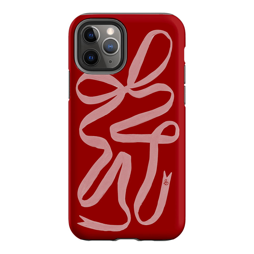 Cupid's Bow Ribbon Phone Case for iPhone & Samsung - Elegant Valentine's Day Gift for Her, Romantic Couple Accessory | Perfect for Dating, Anniversaries & Special Occasions