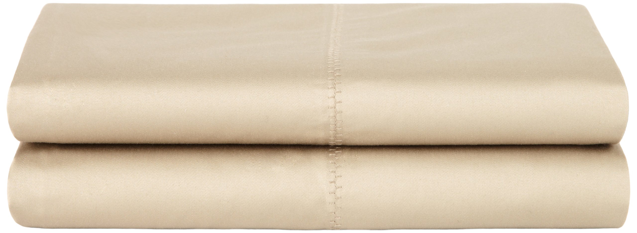 Calvin Klein Home Studio Florence Stitch King Size Pillowcase in Twine - Luxury Bedding for Master Bedroom & Guest Room Decor