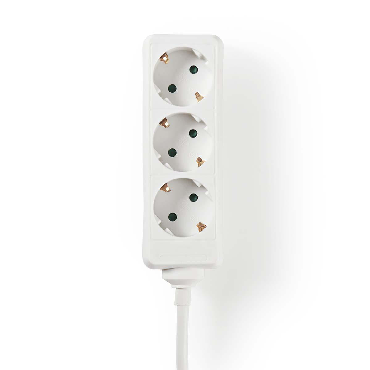16A 3-Way Grounded Power Strip with 3m Cable - Safe & Durable Extension Cord for Home, Office, and Workshop Use