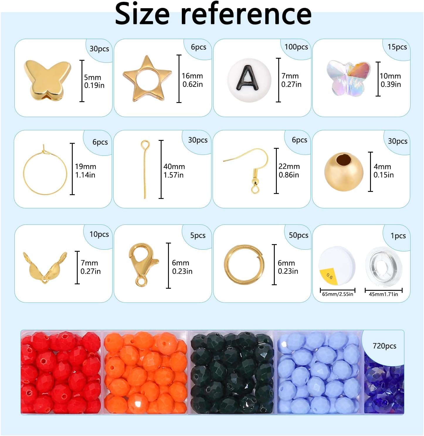 Xilitata 2400Pcs 4mm Glass Beads for Jewelry Making - Crystal Faceted Beads Kit for DIY Bracelets, Necklaces & Craft Projects | Perfect for Friendship Bracelets, Christmas Gifts & Rainbow Bead Crafts