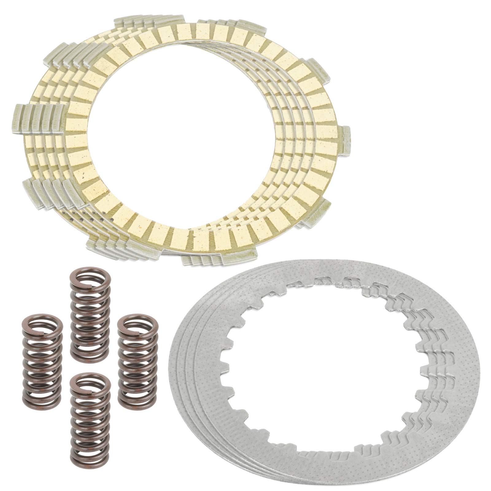 Caltric Clutch Friction and Steel Plates Kit for Yamaha Moto-4 225 YFM225 (1986-1988) - Replacement Clutch Kit for Off-Road ATV & Dirt Bike Riding
