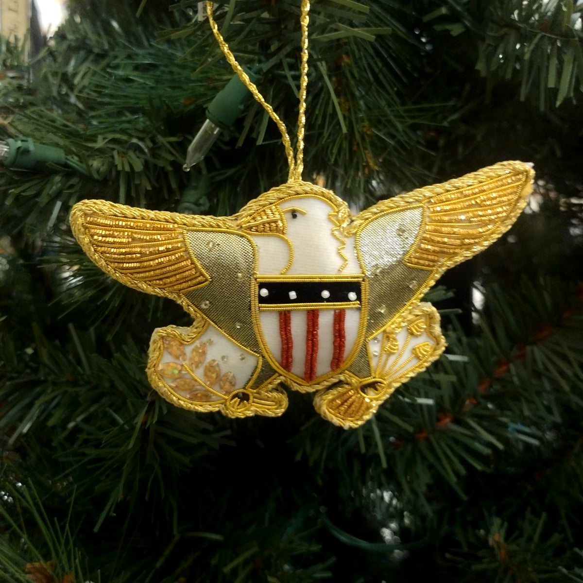 Eagle Ornament - Handcrafted Metal Eagle Decor for Home & Office - Perfect for Patriotic Gifts, American Flag Displays & Military Appreciation