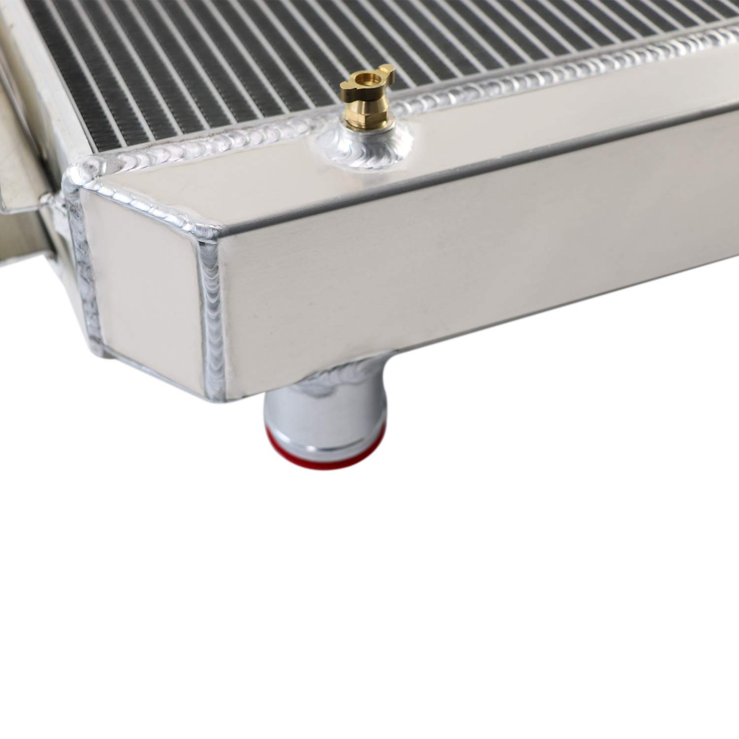 AlloyWorks 3-Row Aluminum Radiator with Shroud Fan & Relay Kit for 1955-1957 Chevy Bel Air, Nomad, One-Fifty, Two-Ten Series 4.3L/4.6L V8 - High Performance Cooling Upgrade for Classic Car Restoration & Hot Rod Builds