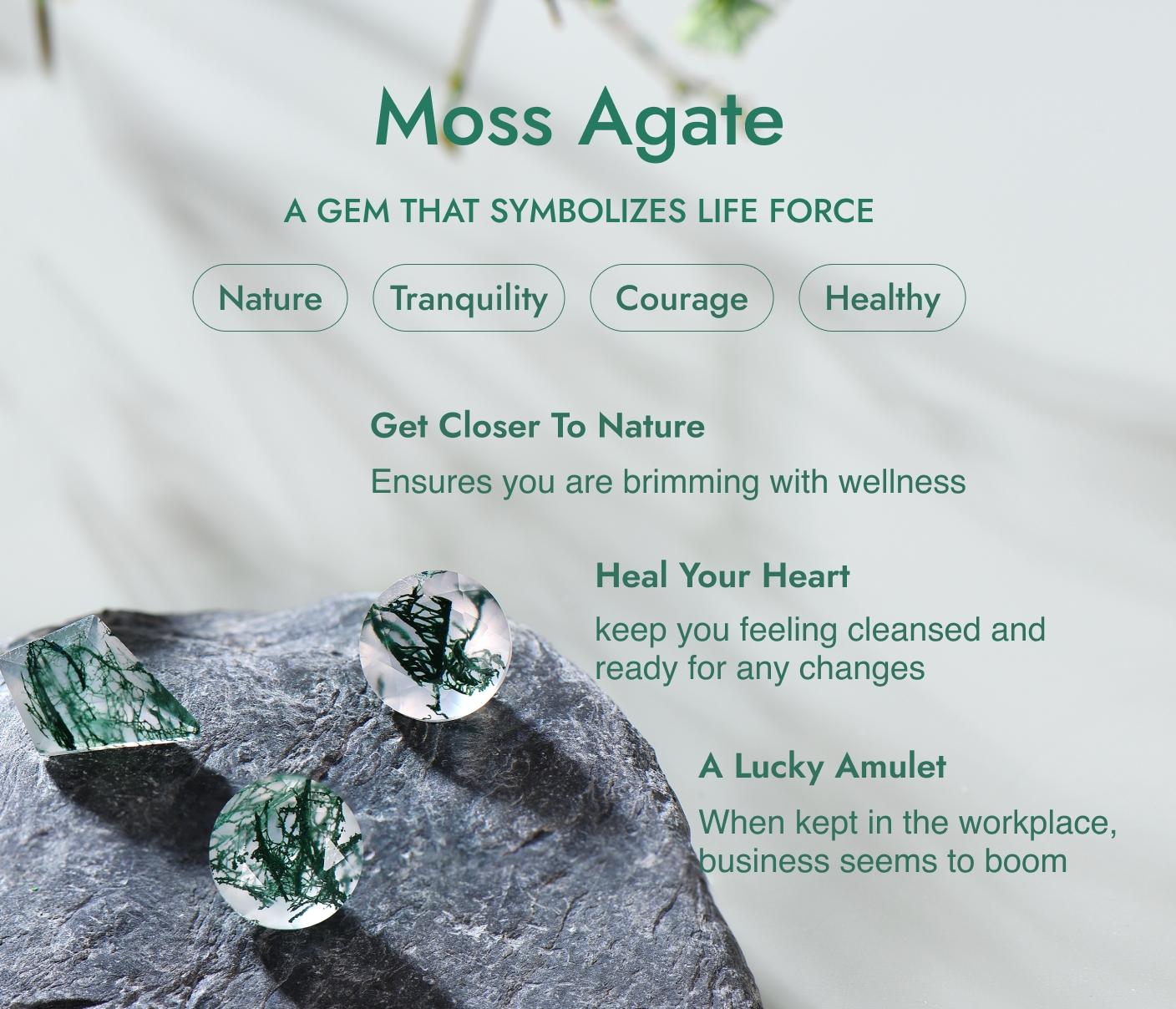 Natural Moss Agate Pear Shaped Drop Earrings with Moissanite Accents - Elegant Dangle Earrings for Women, Perfect for Weddings, Parties & Special Occasions