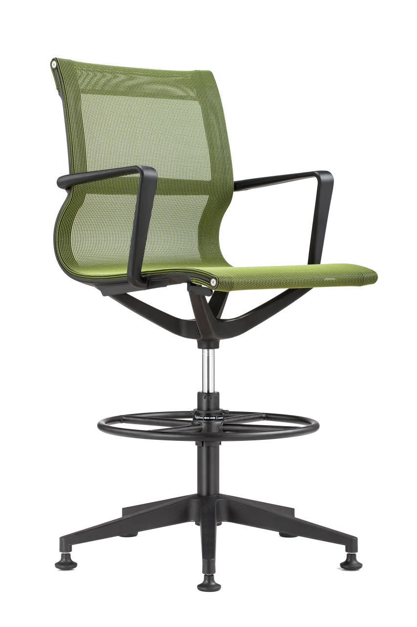 Eurotech Kinetic Stool - Black Frame Designer Spider Mesh Chair (EH301B) | Ergonomic Active Sitting for Home & Office Workspaces