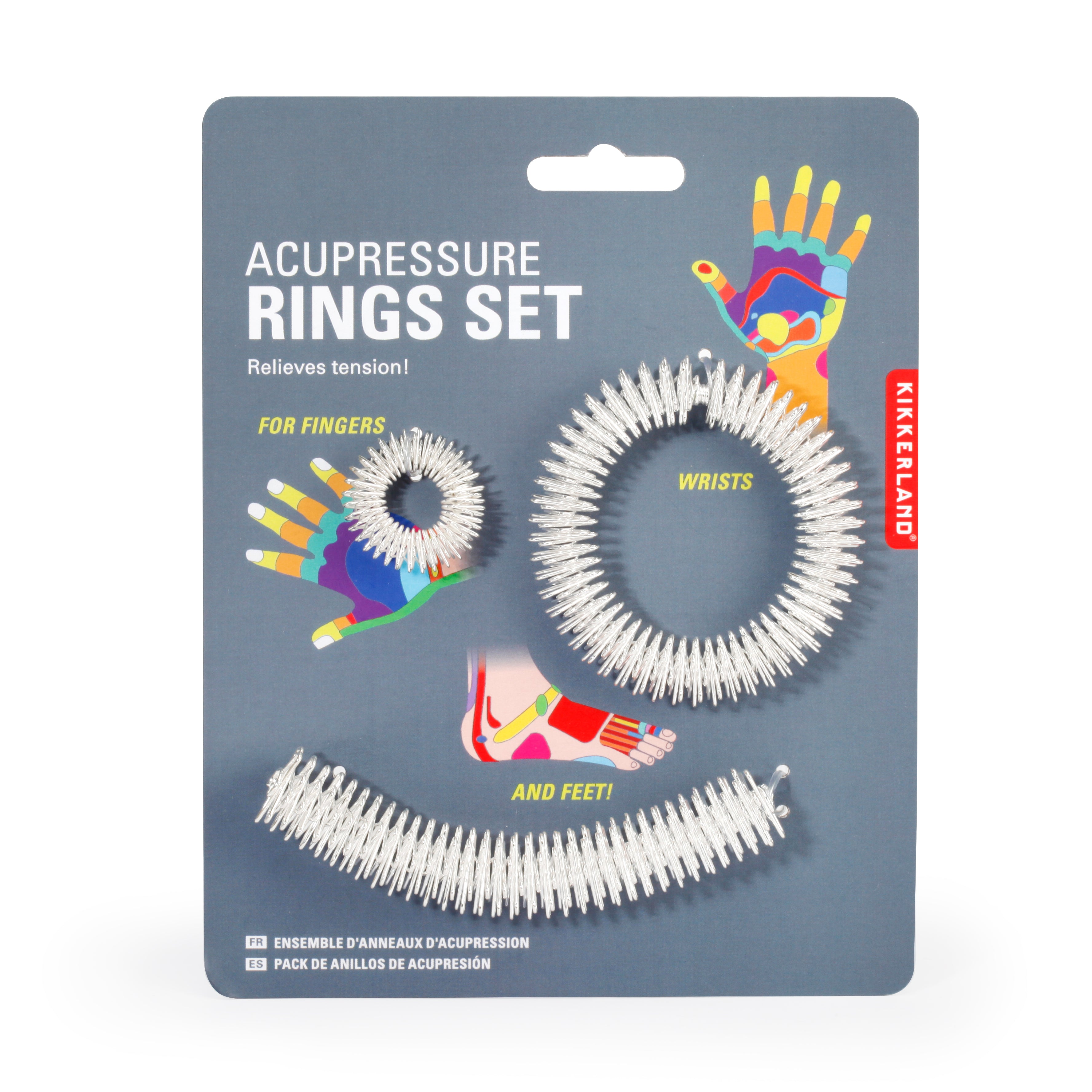 Acupressure Rings Set for Stress Relief & Finger Massage - Relaxing Therapy for Anxiety, Pain Relief & Improved Circulation - Perfect for Home, Office & Travel Use