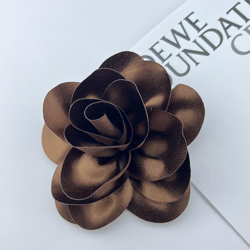 Elegant Satin Fabric Flower Brooch for Women - Perfect for Weddings, Parties & Outfit Accessories