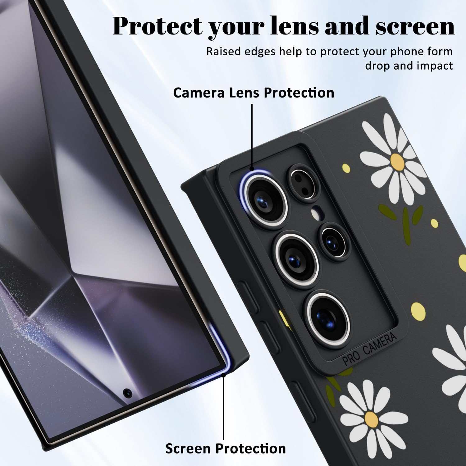 Samsung Galaxy S25 Plus Case - Flower Butterfly Design Soft Silicone Phone Cover - Slim Protective Shockproof Case for Everyday Use, Work & Travel