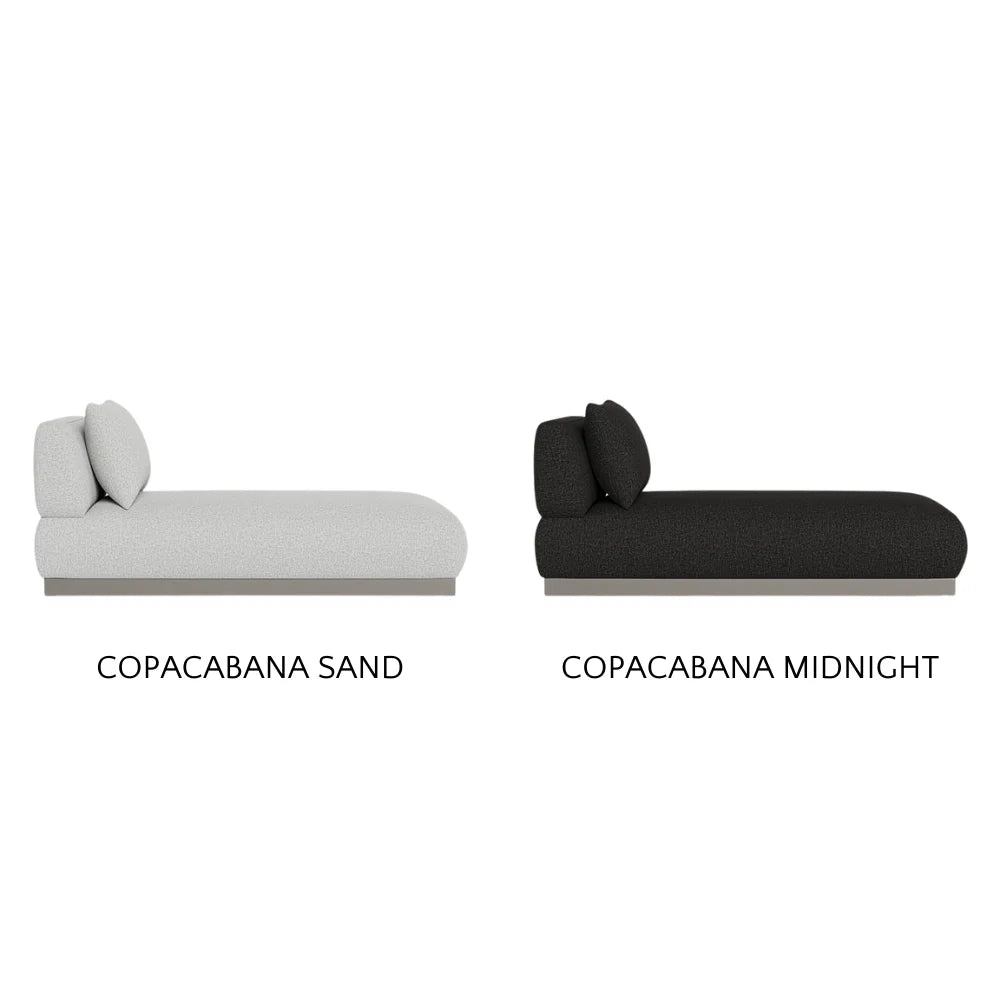 Amalfi Outdoor Armless Chaise Lounge - Waterproof Wicker Patio Furniture for Poolside, Beach, Garden & Backyard Relaxation