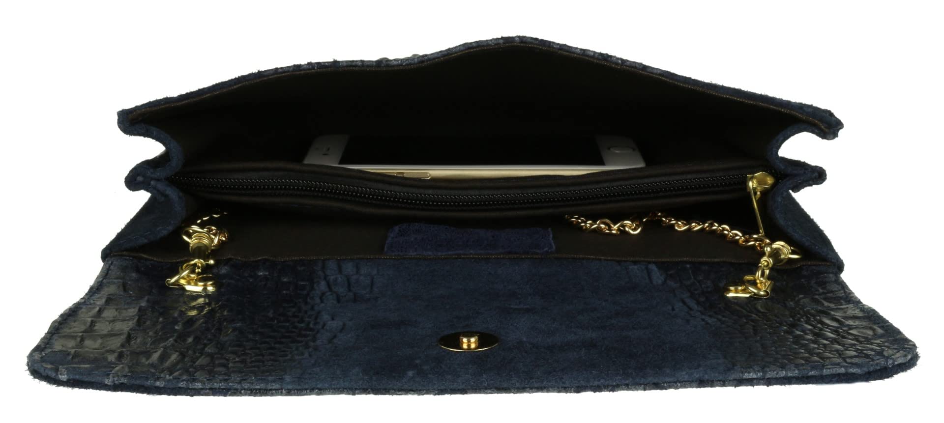 Stylish Women's Crocodile-Embossed Suede Clutch Purse - Elegant Evening Bag for Parties, Weddings & Special Occasions