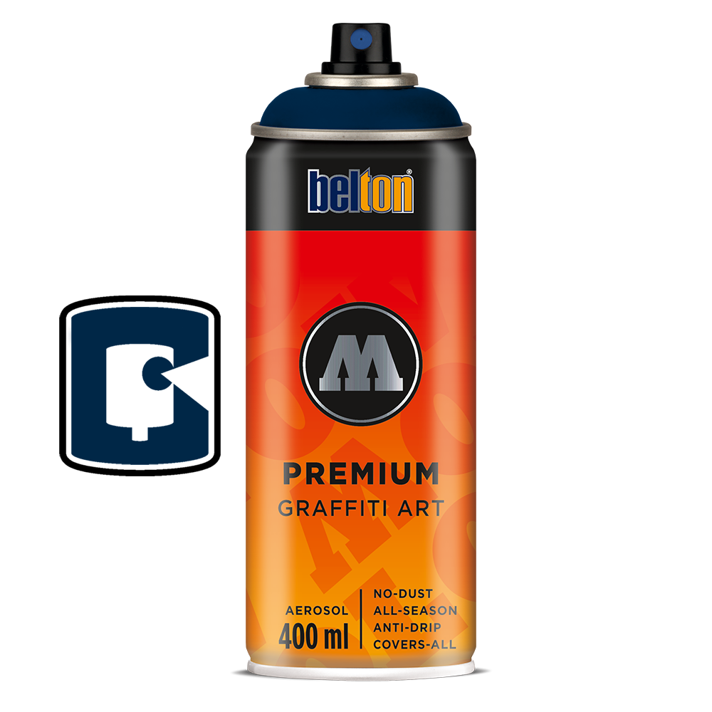 Indigo 400ML Molotow Premium Belton Spray Paint - High-Quality Graffiti & Street Art Supplies for Artists, DIY Projects & Home Decor