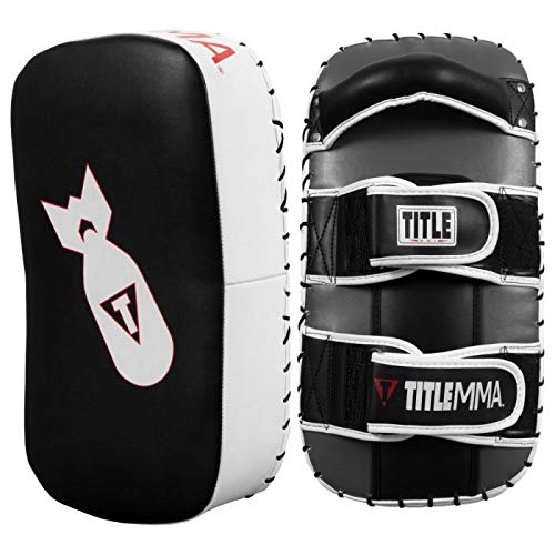 TITLE Boxing MMA Air Raid Thai Pads (Pair) - Premium Muay Thai Training Pads for Kickboxing, MMA & Karate - Perfect for Punching, Kicking & Combat Sports Practice