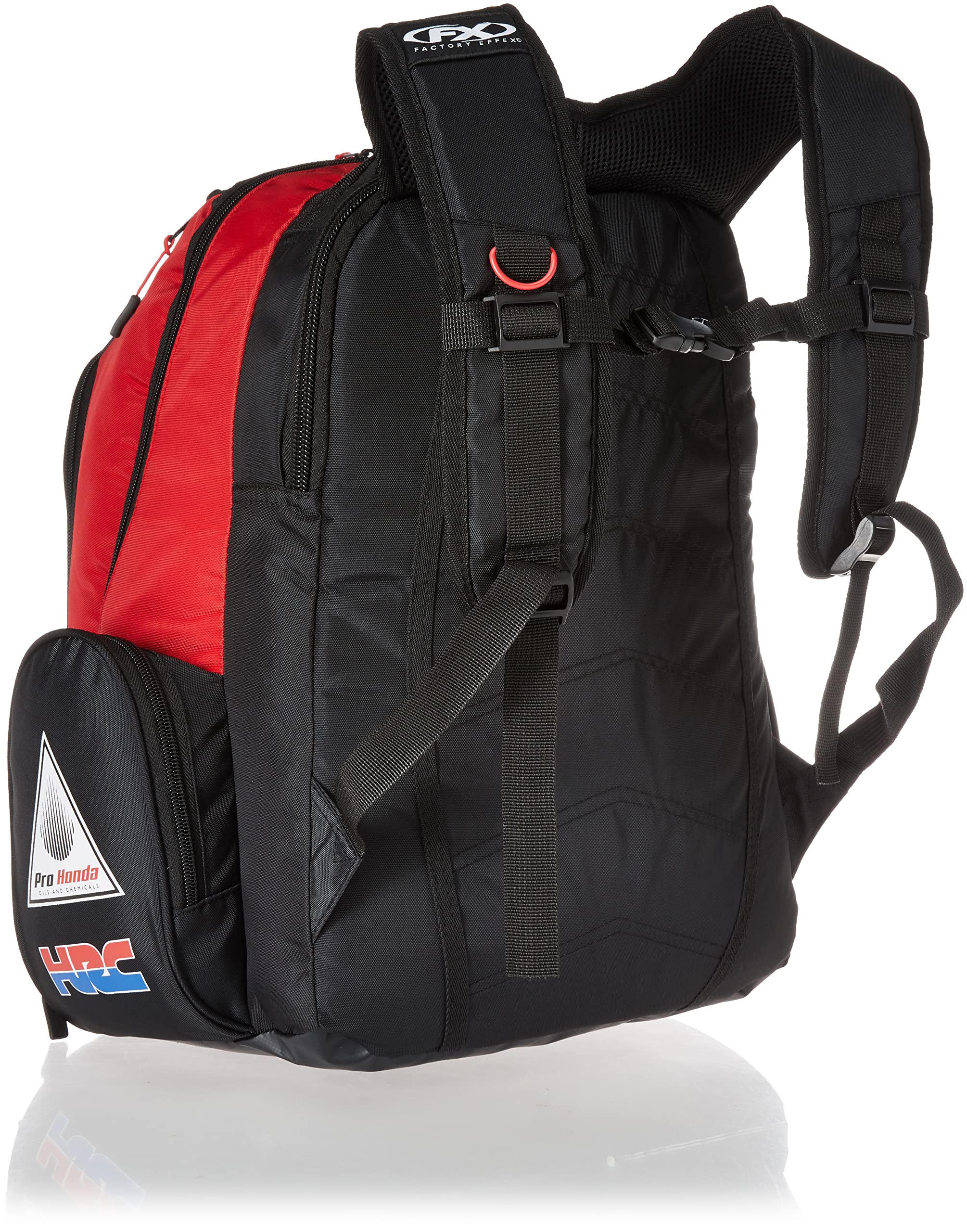 Factory Effex Men's Premium Honda Backpack - Durable Red Motorcycle Backpack for Commuting & Travel - Water-Resistant Storage for Bikers & Outdoor Enthusiasts