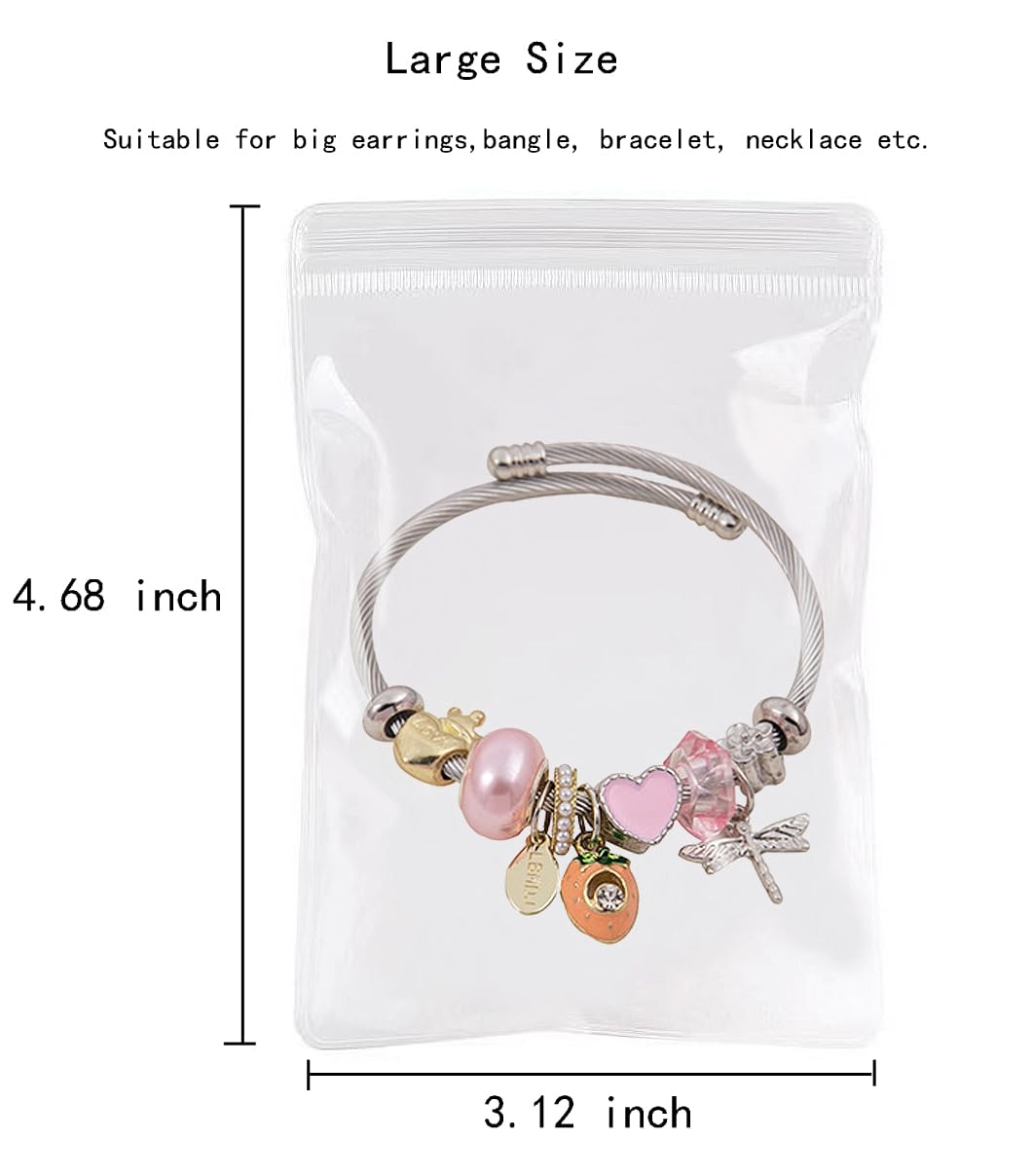 30pcs Clear Jewelry Organizer Bags - 3 Sizes for Earrings, Rings & Necklaces | Travel Jewelry Storage | Anti-Tarnish Protection | Perfect for Travel, Home Organization & Gift Packaging