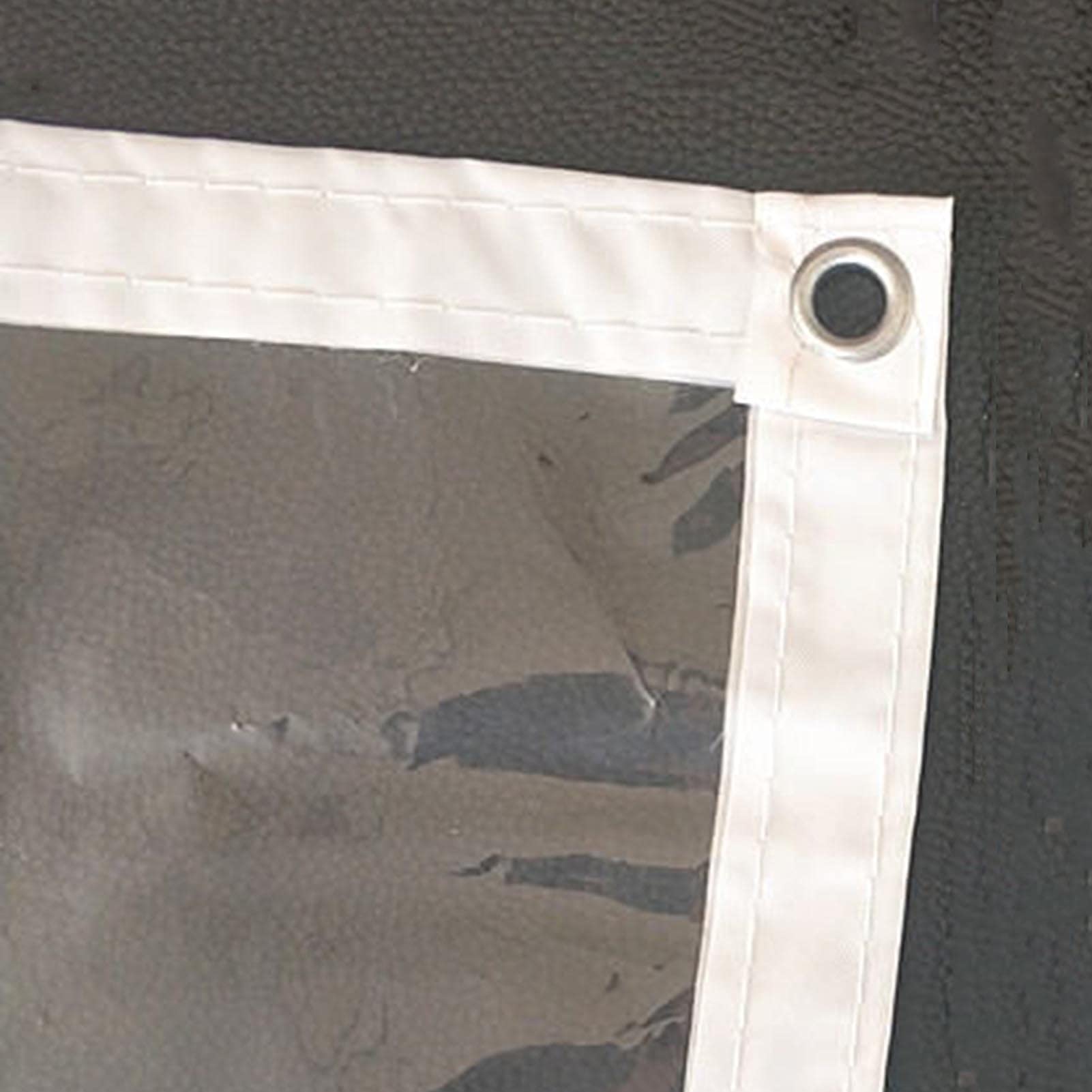 Heavy-Duty Clear PE Tarpaulin Chicken Coop Cover - 26.24x26.24ft (8x8m) Waterproof Outdoor Plastic Curtain with Reinforced Eyelets - Ideal for Balcony Windows, Gazebo, Gardening & Winter Animal Shelter Protection