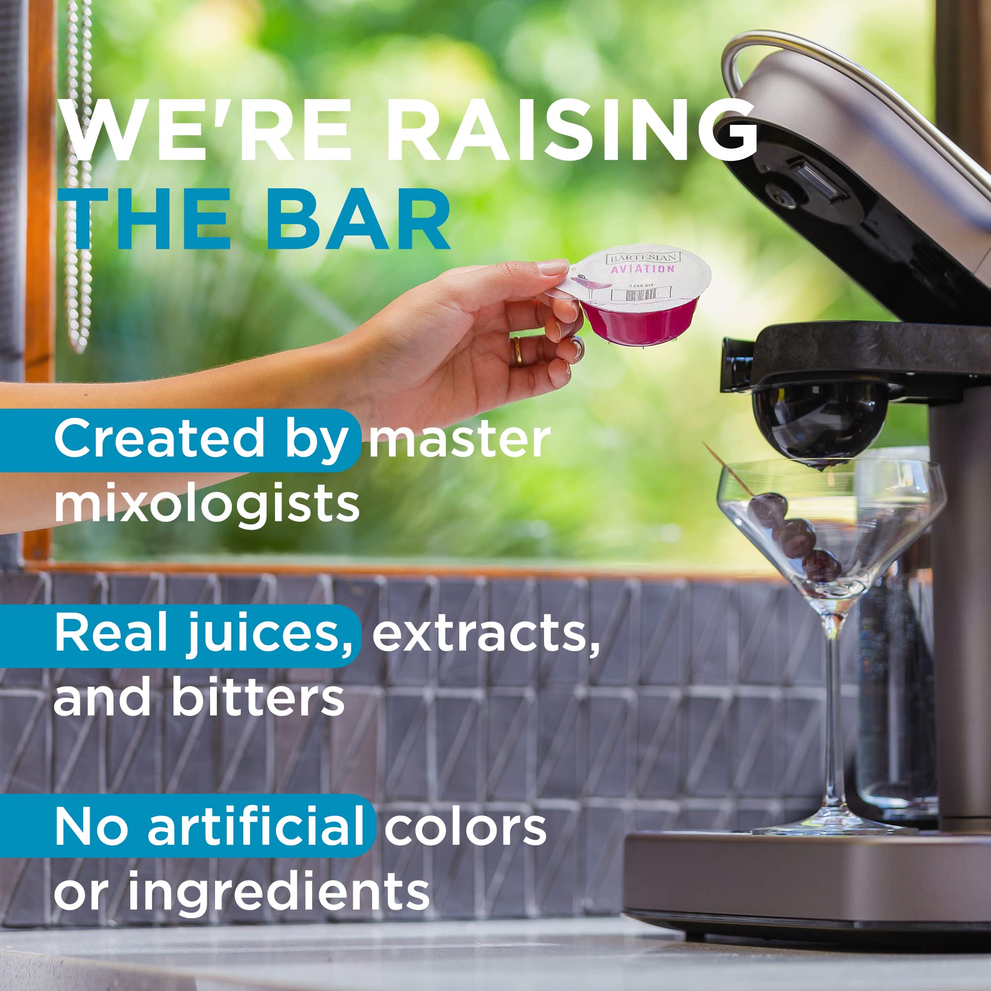Bartesian Premium Cocktail Maker Capsules - Classic Collection Variety Pack of 6 (55524) | Perfect for Home Bars, Parties & Entertaining