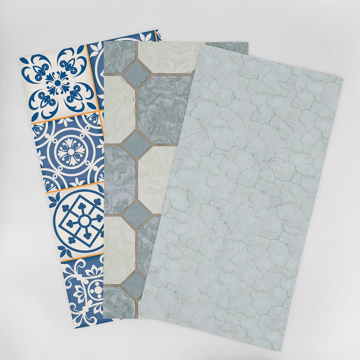 Blue Kitchen Wallpaper Sample - Waterproof & Peel-and-Stick - Perfect for Backsplash, Cabinets & Home Decor
