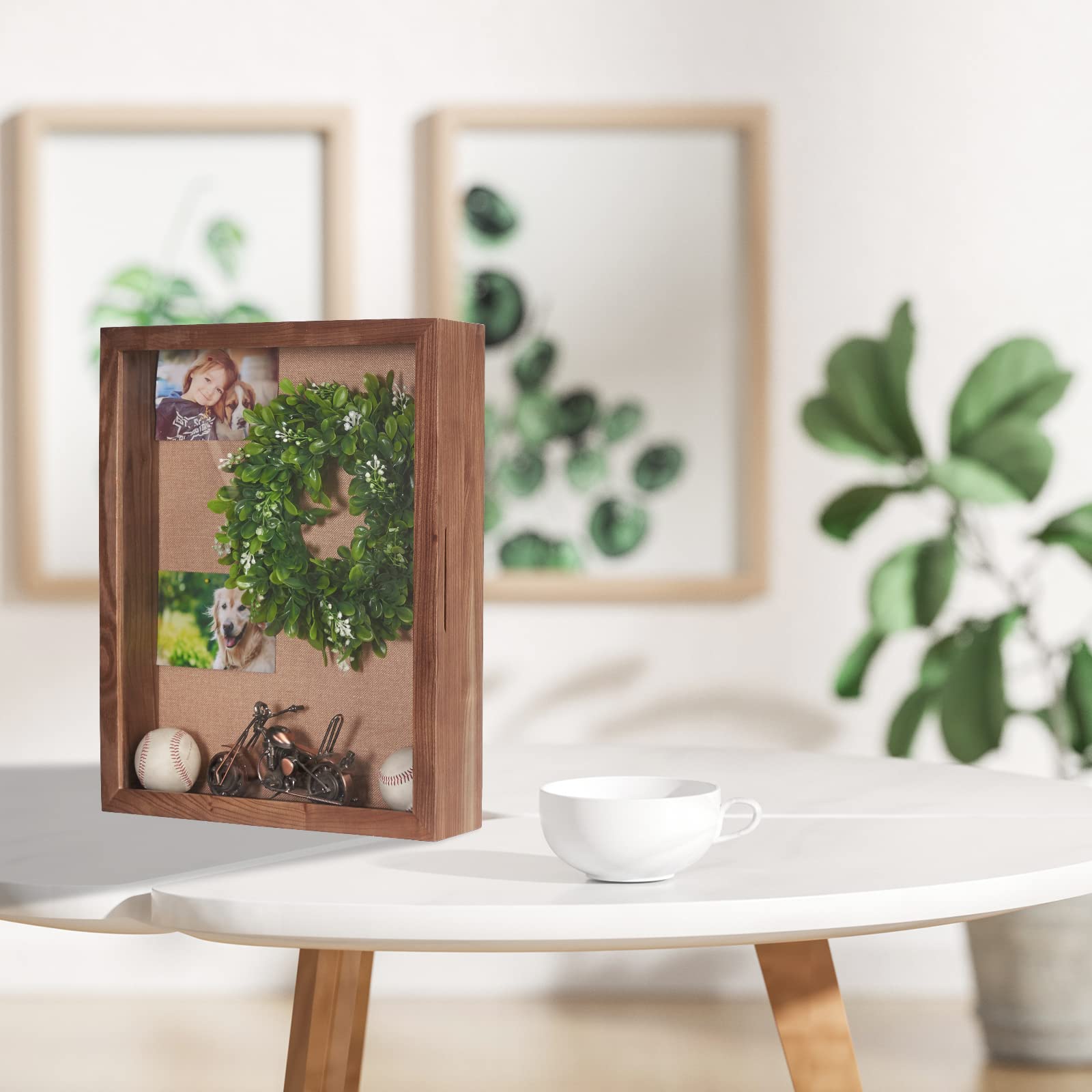 16x20 Extra Large Shadow Box Frame with Hinged Door - Deep Display Case for Wedding Bouquets, Baseball Jerseys, Memorabilia & Keepsakes - Premium Walnut Wood - Perfect for Home Decor, Gift Giving & Memory Preservation